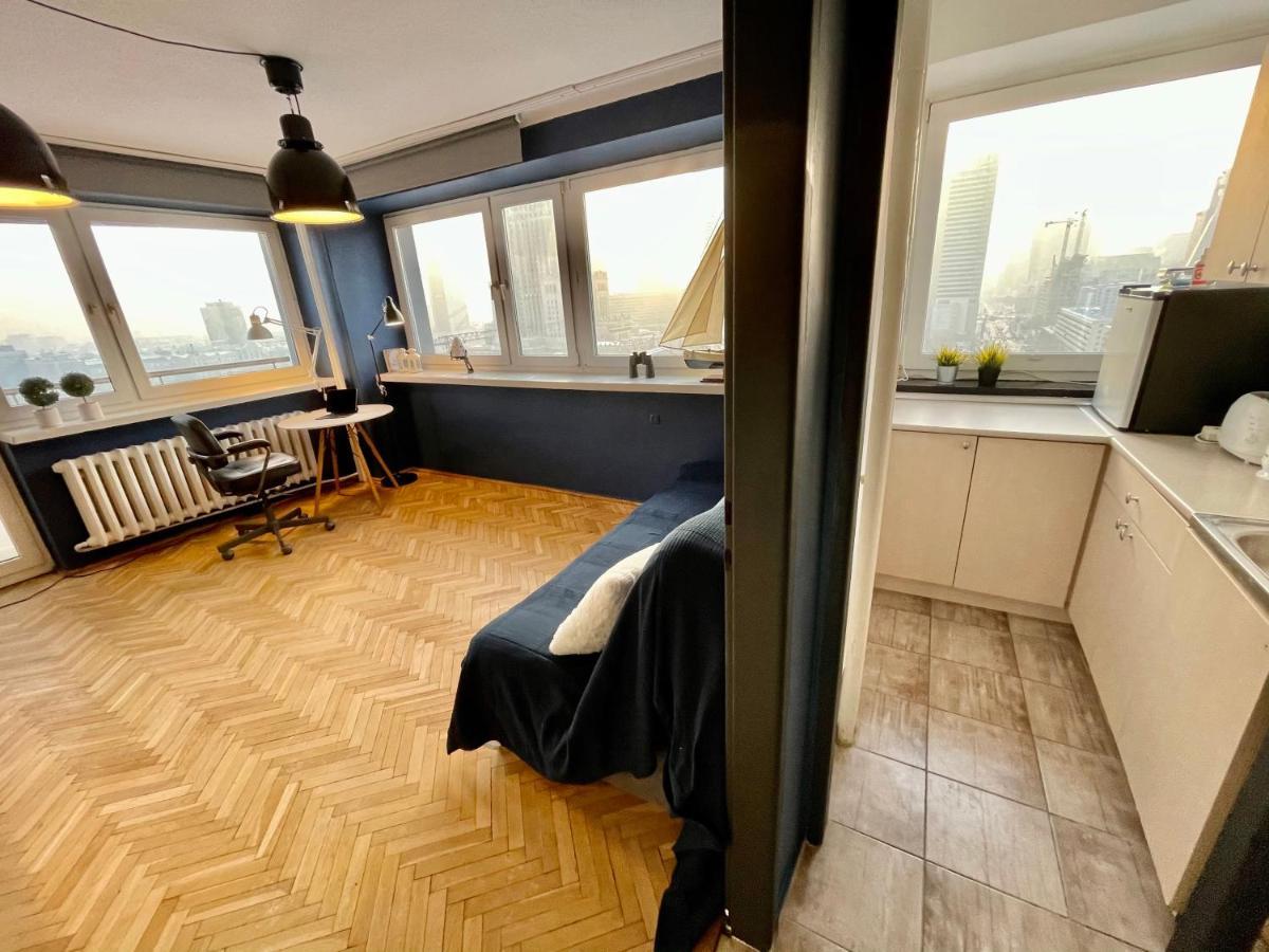 Super Apartament Blue Scisle Centrum Dwie Linie Metra Netflix Wifi 300 Mbs Panorama Miasta Warszawa Exteriör bild