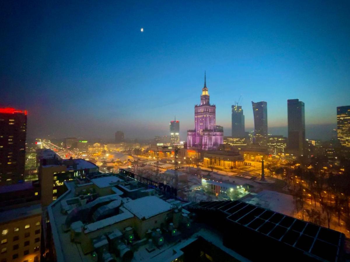 Super Apartament Blue Scisle Centrum Dwie Linie Metra Netflix Wifi 300 Mbs Panorama Miasta Warszawa Exteriör bild