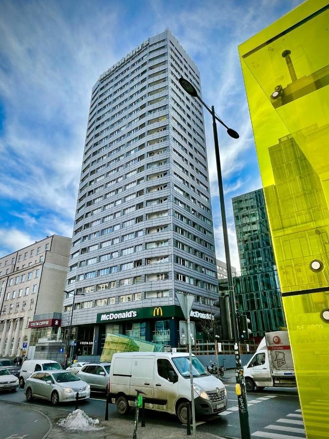 Super Apartament Blue Scisle Centrum Dwie Linie Metra Netflix Wifi 300 Mbs Panorama Miasta Warszawa Exteriör bild