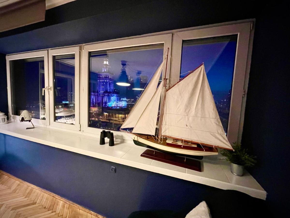 Super Apartament Blue Scisle Centrum Dwie Linie Metra Netflix Wifi 300 Mbs Panorama Miasta Warszawa Exteriör bild