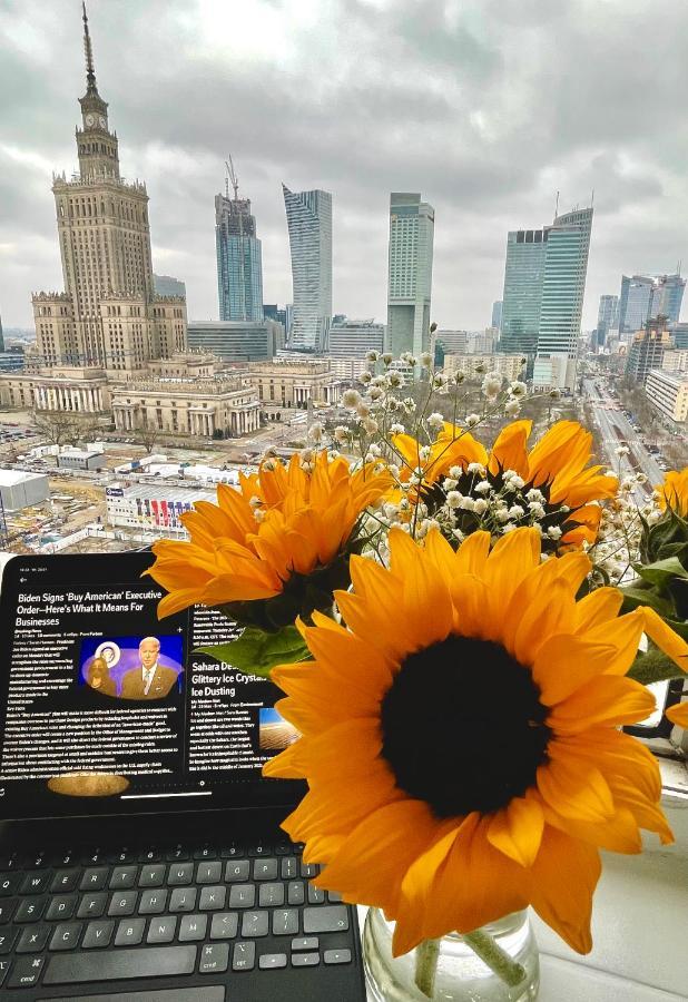 Super Apartament Blue Scisle Centrum Dwie Linie Metra Netflix Wifi 300 Mbs Panorama Miasta Warszawa Exteriör bild